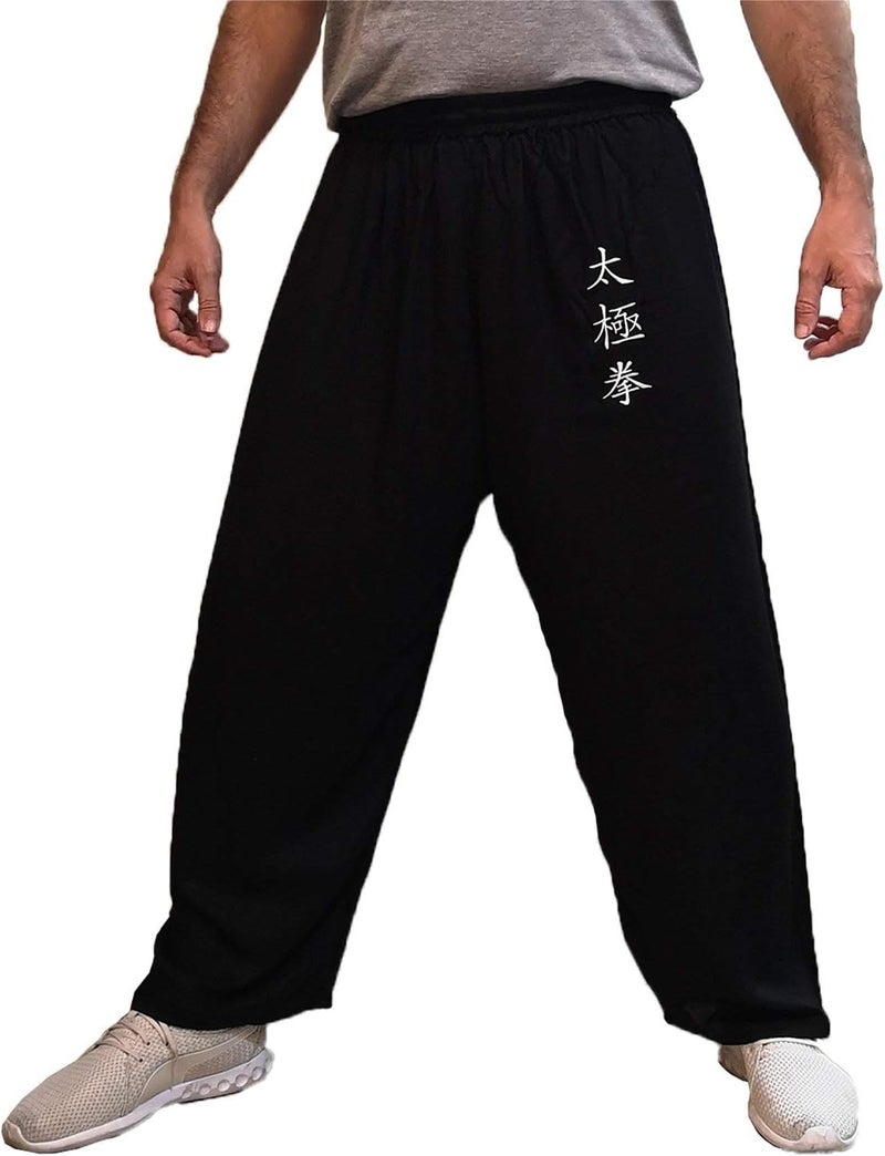 TAO Tai Chi Pants Wide Leg Men Women Martial Arts Trousers Qigong Open on The Ankles Light 100% Rayon - Image 2